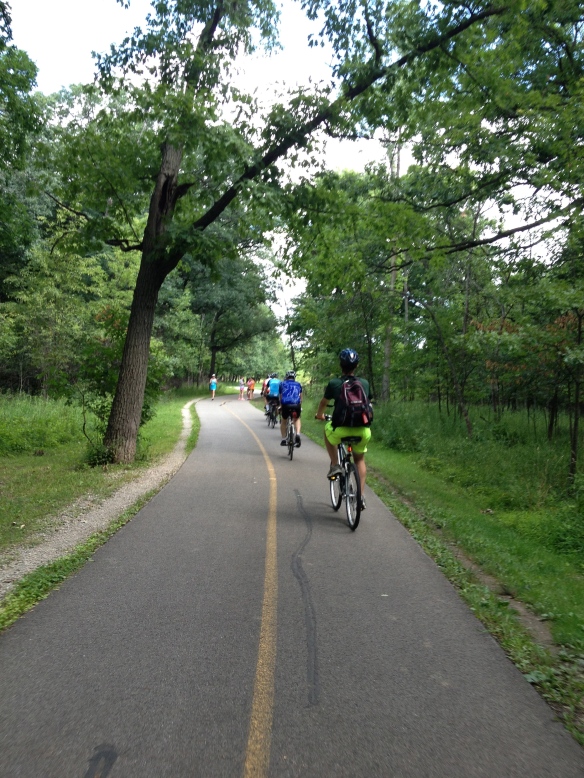 Beautiful paved trails in Lake County, IL